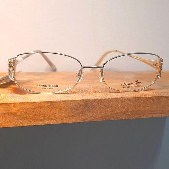 Sophia Loren Accessories - NEW prescription-ready Eyeglass Frame Sophia Loren gold metal full rim 53-17-135